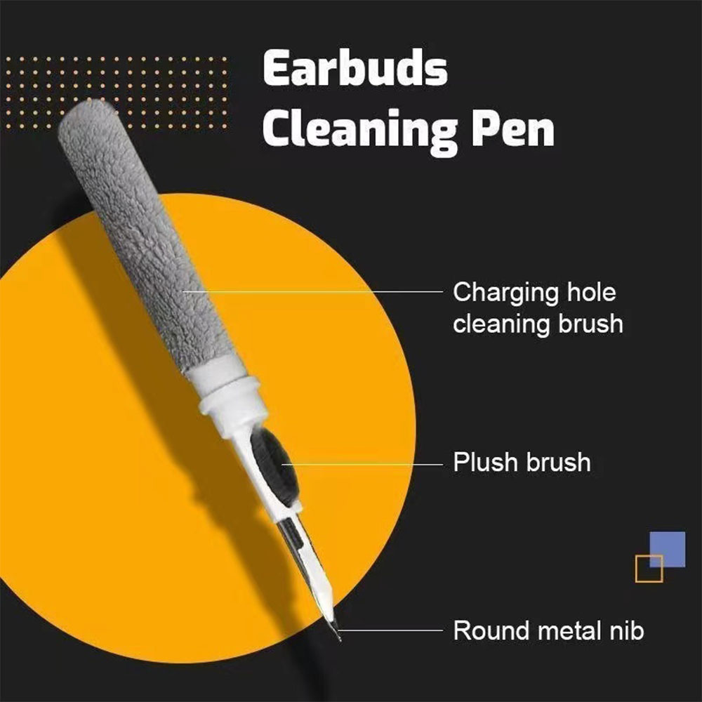 Q5---Portable headset earphones brush cleaning tool pen for air pod ear bud cleaning kit cleaner