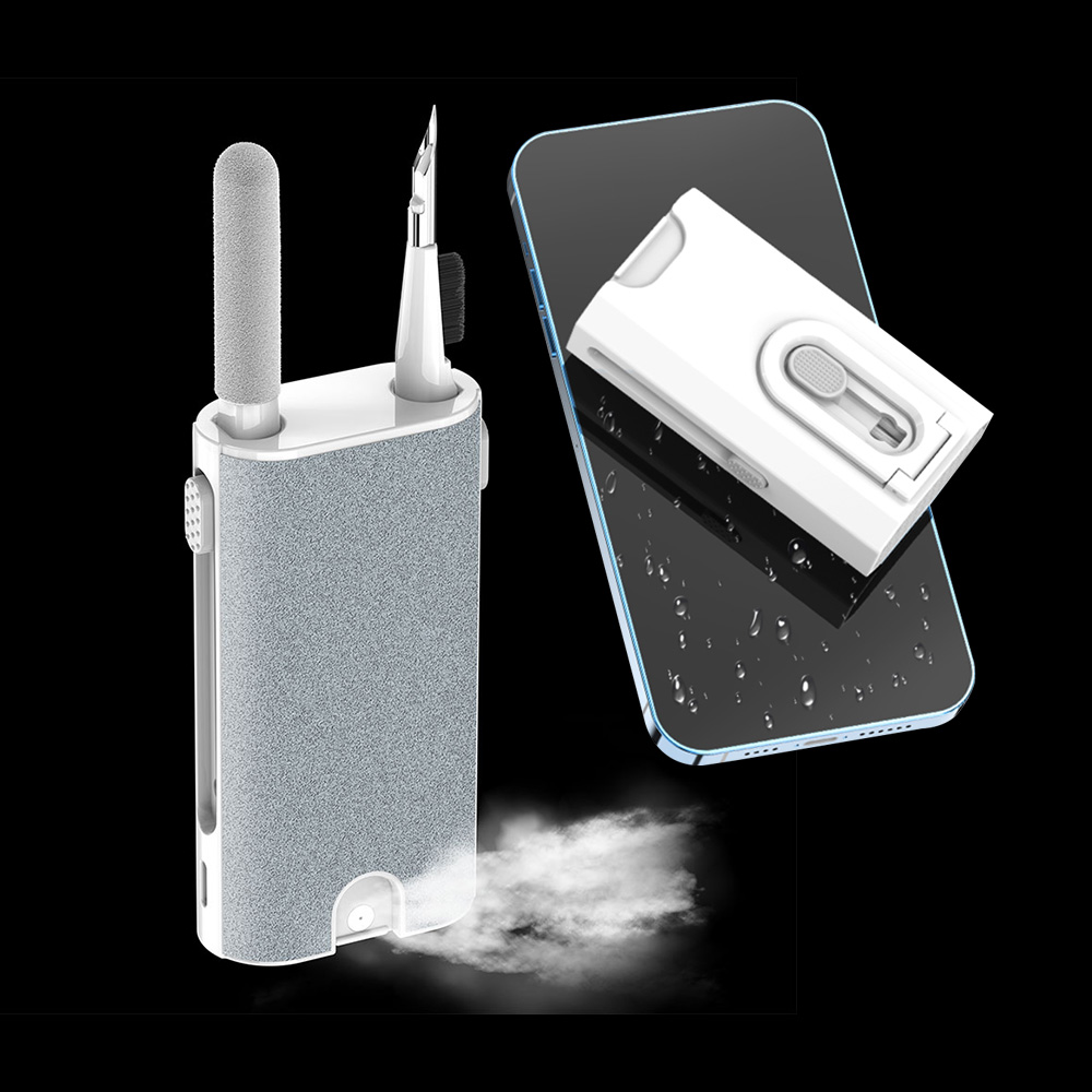 Q6---Smart electronic multi purpose sponge ear bud headphone mobile cell phone touchscreen pc touch screen mist cleaner spray kit