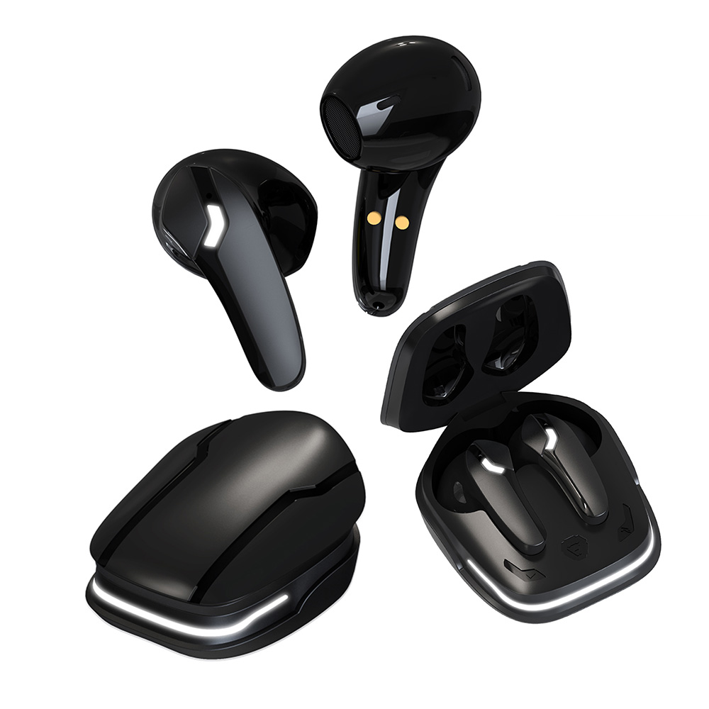 F69---Dual mic ENC business gaming hands free true noise cancelling low latency wireless BT tws ENC headset earphone tws earbuds