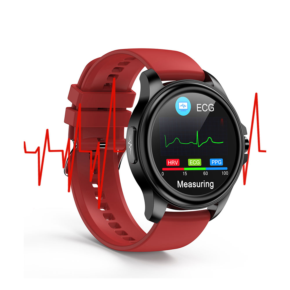 E89---OEM ODM SDK senior digital smartwatch earlderly health stress temperature PPG ECG fitness tracker monitor smart watch