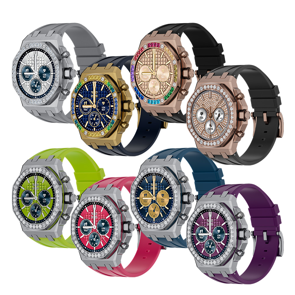 AW47---Business fashion design diamond luxury woman man health sport BT call phone AMOLED smartwatch AW47 smart watch aw47