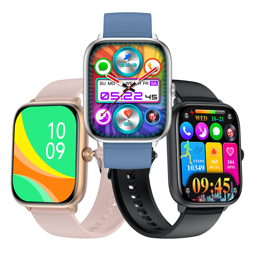 T22---Luxury AMOLED screen Rotatable control smartwatch BT calling heart rate monitor watch sport wrist smart watch men