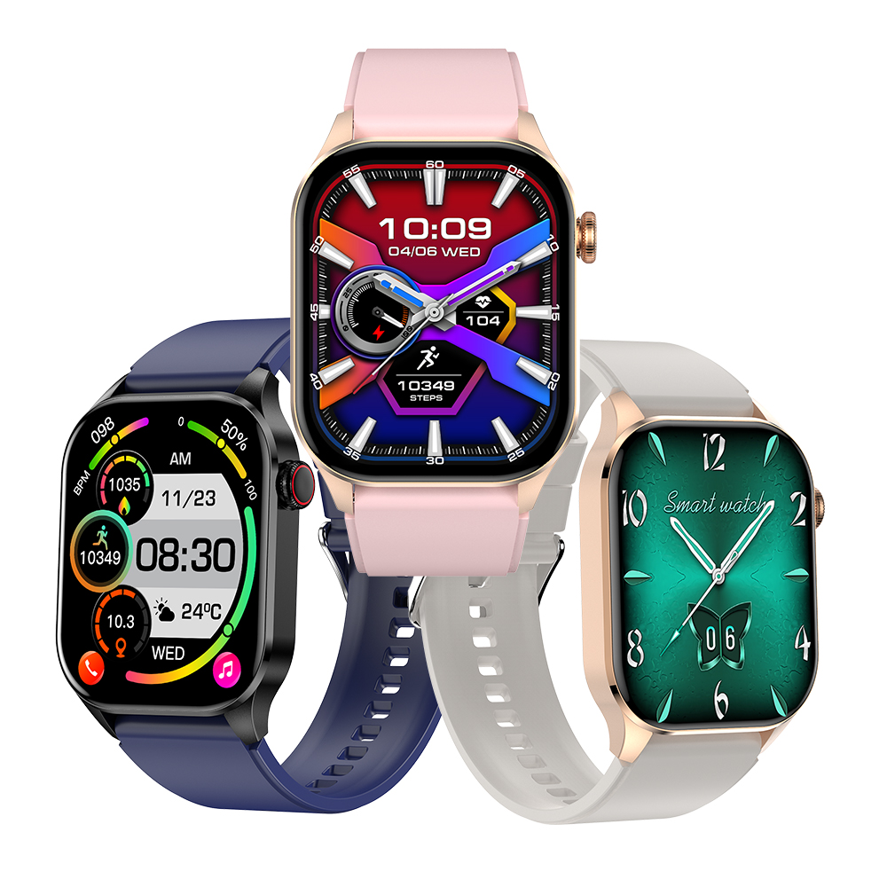 T98---AMOLED screen 380 mAH 2.04-inch BT SOS emergency call phone talking T98 smartwatch health care sport monitoring smart watch T98