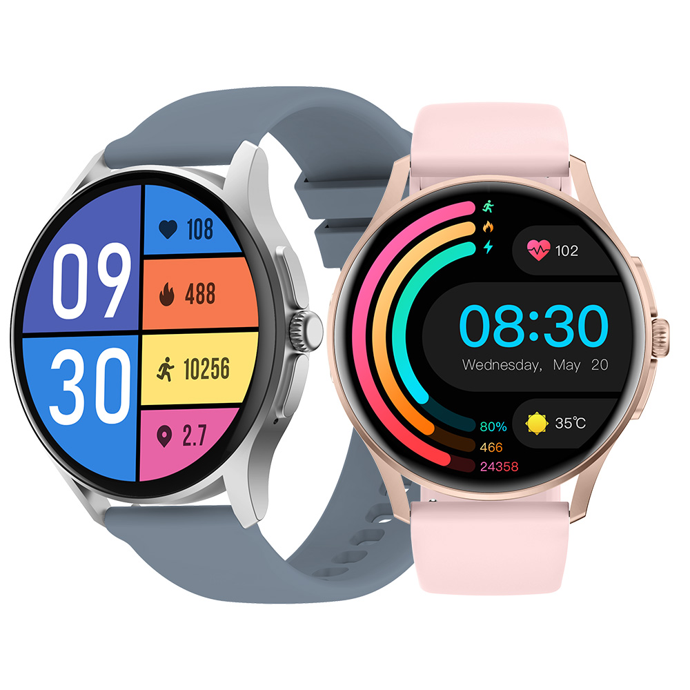 E03---smartwatch round screen 1.39 inch 230 MAH AI voice assistant multi sports phone talking ECG smart watch E03