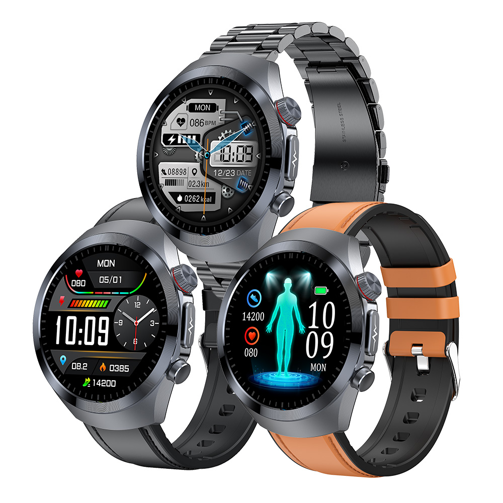 ET486---AMOLED screen TIAFE4950 chip SOS emergency call phone ET486 smartwatch sleep ECG monitoring health care smart watch ET486