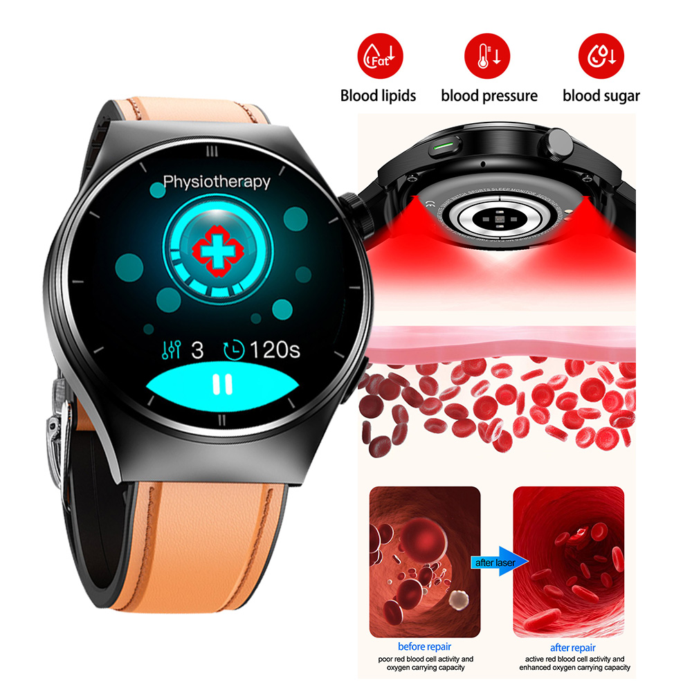 F320---Newest Health Smart Watch F320 Laser Therapy sos Phone Call Blood sugar Uric Acid Lipid Monitoring smart Watch F320