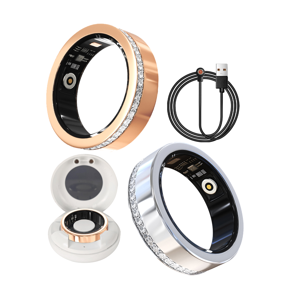 Vring-6 ---  Woman fashion moissanite wearable HRV spo2 heart rate health sleep monitoring sport fitness gps tracker smart ring