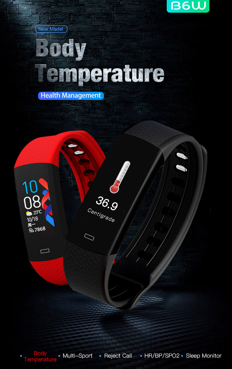 B6WOEM personalized smart health sports fitness temperature data